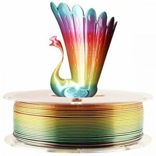 Silk Shiny Fast Color Gradient Change Rainbow Multicolored 3D Printer PLA  Filament – 1.75mm 3D Printing